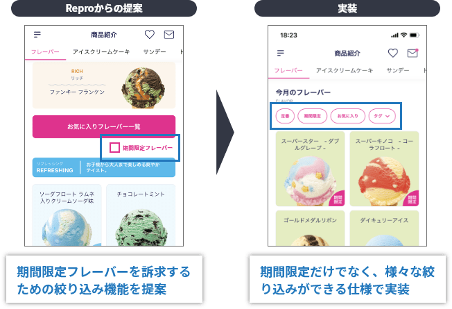 【図】フレーバー絞り込み機能の提案と実装