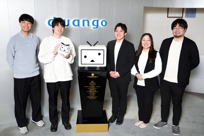 【写真】ニコニコ動画の下林耕大様、浦野寛規様、Repro小林、宮川、石崎