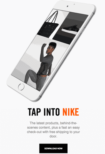 Nikeアプリのローンチメール