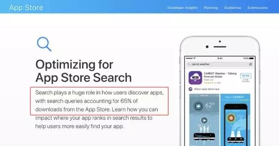 検索からのダウンロードはApp Store全体の65％を占めています