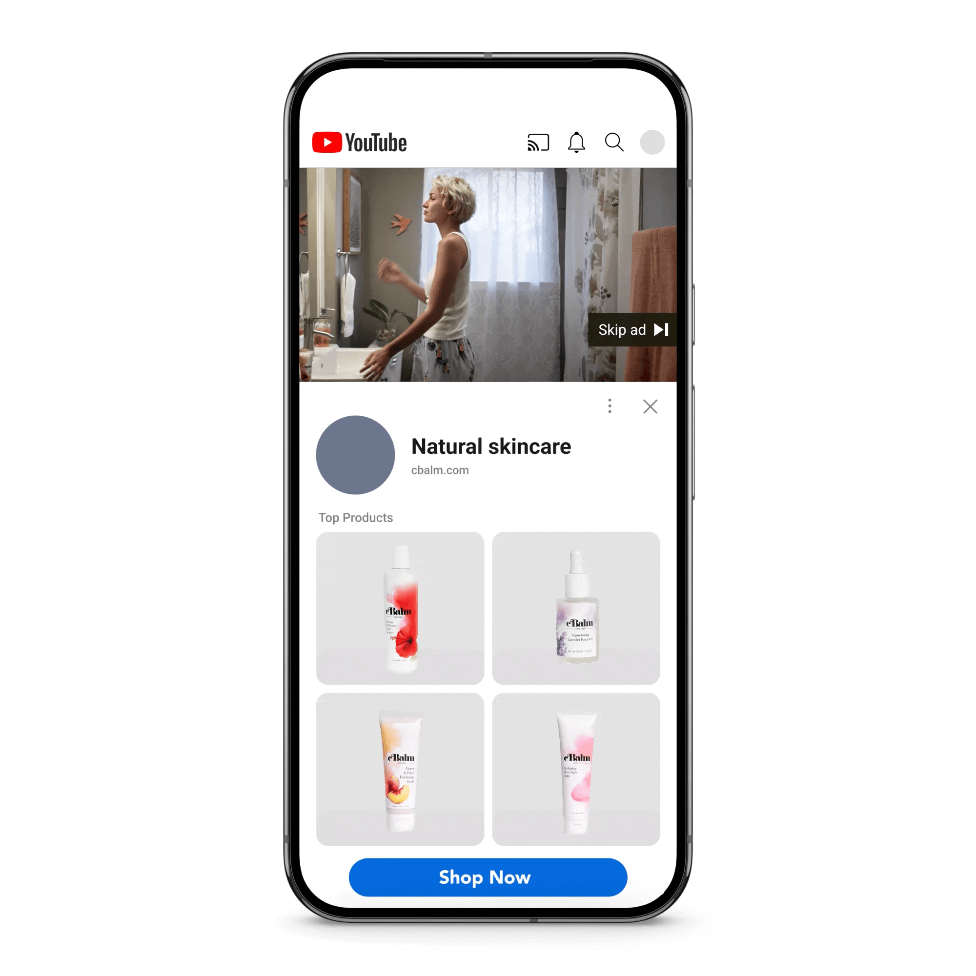 【動画】YouTube向けWeb to App Connectのイメージ