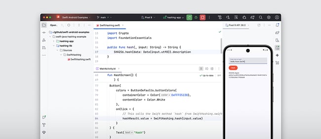 【図】Swift SDK for Androidのスクリーンショット