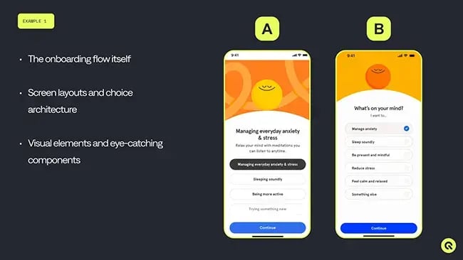 【図】「Headspace」が実施したA/Bテストの事例