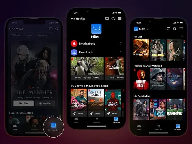 【図】「Netflix」のパーソナライゼーションを示すスクリーンショット