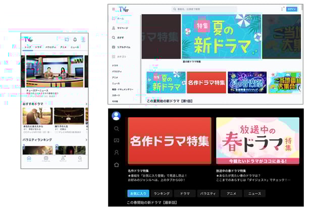 【図】TVer サービスイメージ