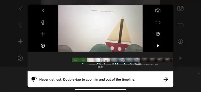 【図】「Stop Motion Studio」のオンボーディング画面