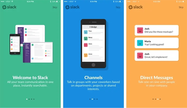 【図】 「Slack」のオンボーディング画面
