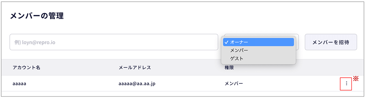 メンバー登録方法