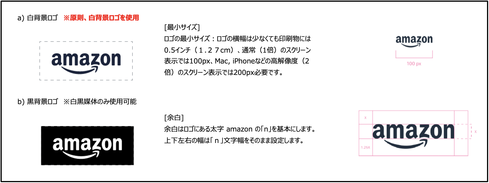 amazonロゴガイドライン