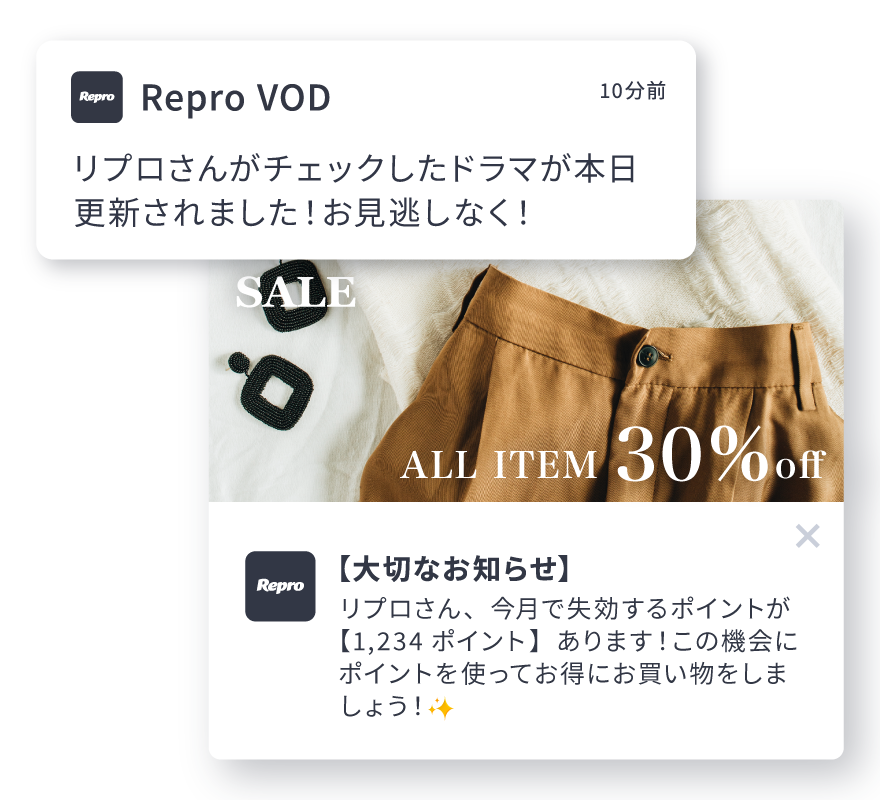 【図】メッセージのパーソナライズを示すイメージ